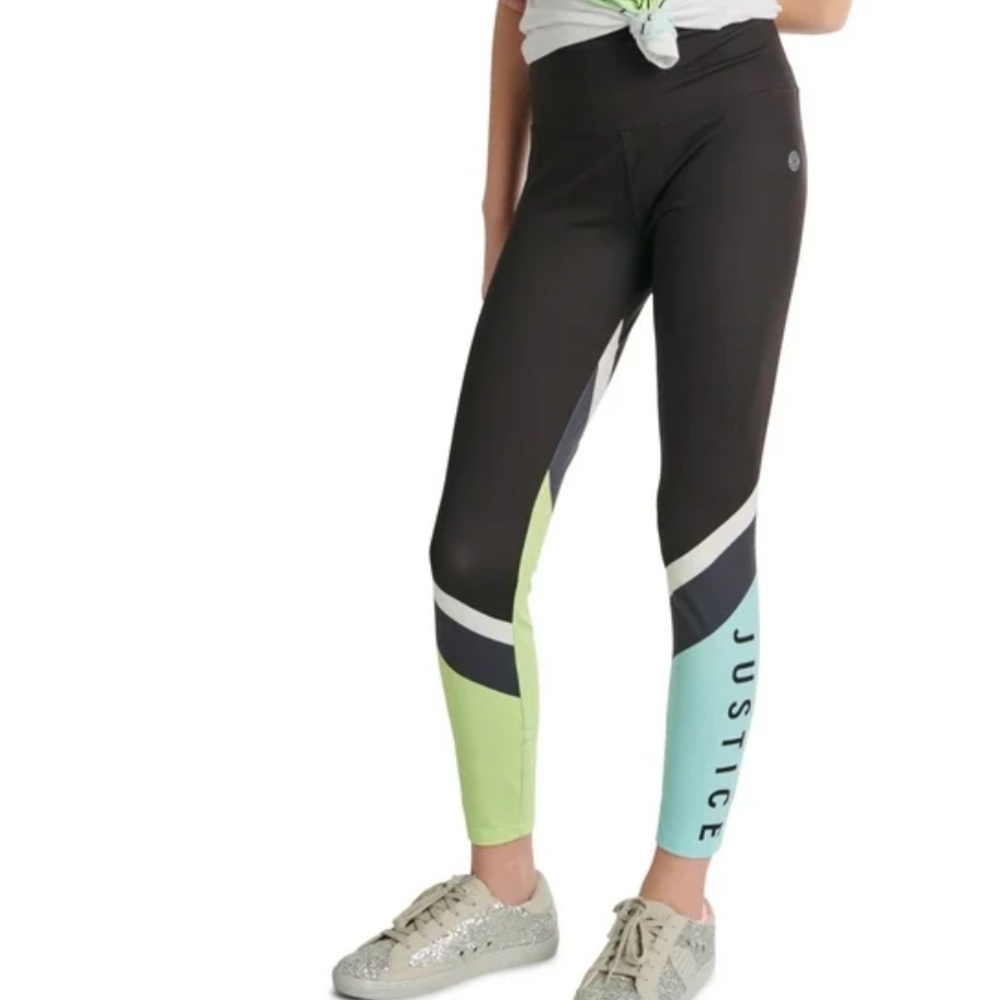 Justice Girls Collection X Colorblock Active Leggings Size 10